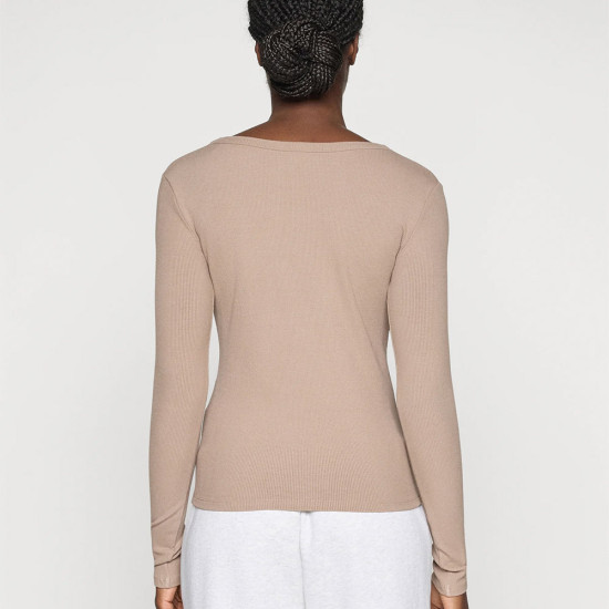 Guess Γυναικεία μακρυμάνικη μπλούζα Colette Long Sleeved Rib Top